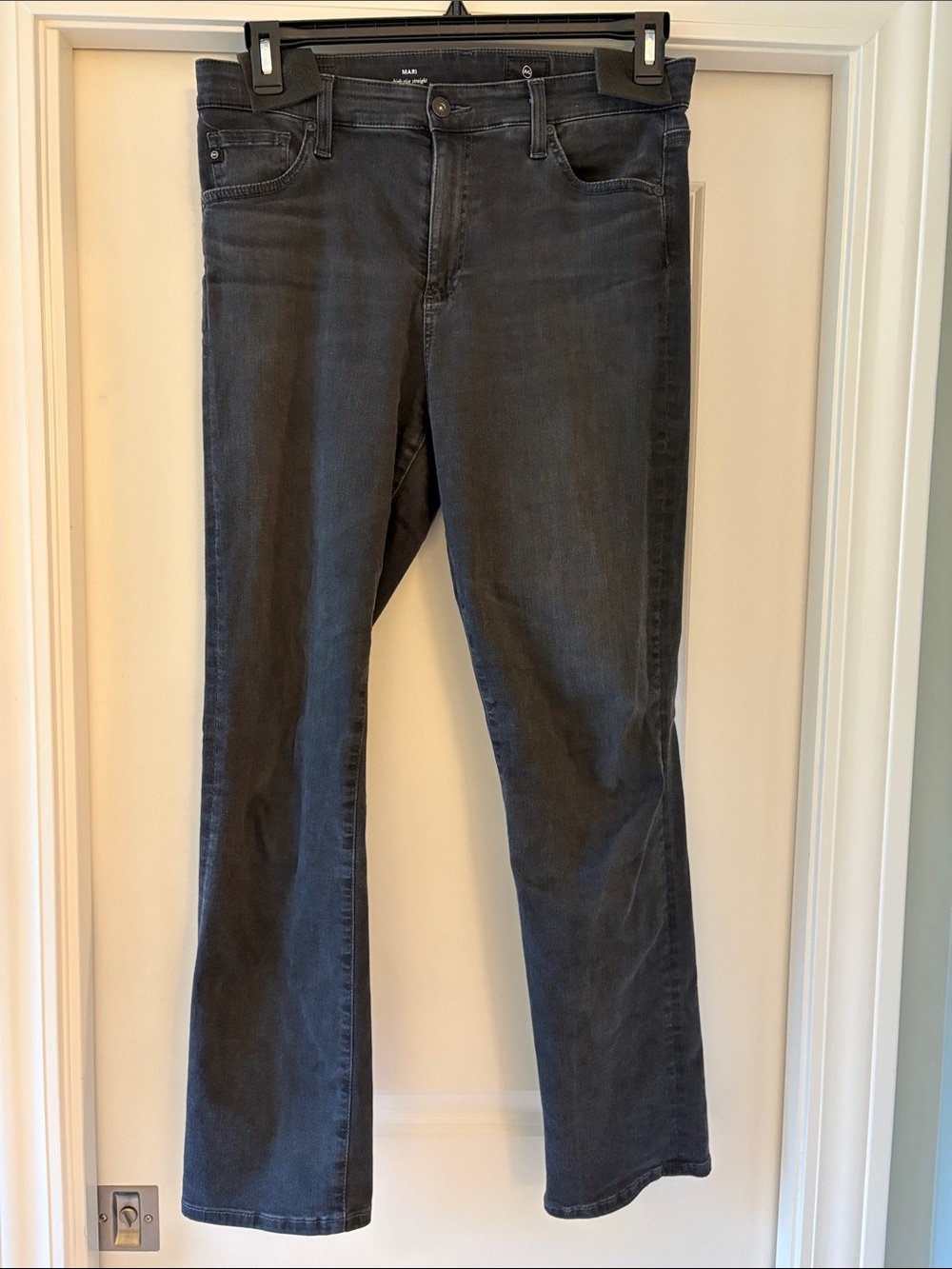 Ag Adriano Goldschmied Straight Leg Jeans in Charcoal Gray